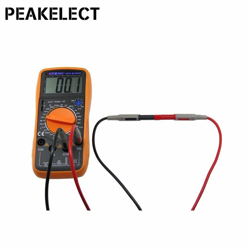 Peakelect P1600C 7 In 1 4Mm Banaan Plug Multimeter Meetsnoeren Kit Pluggable Automotive Probe Set Ic Test Hook alligator Clips