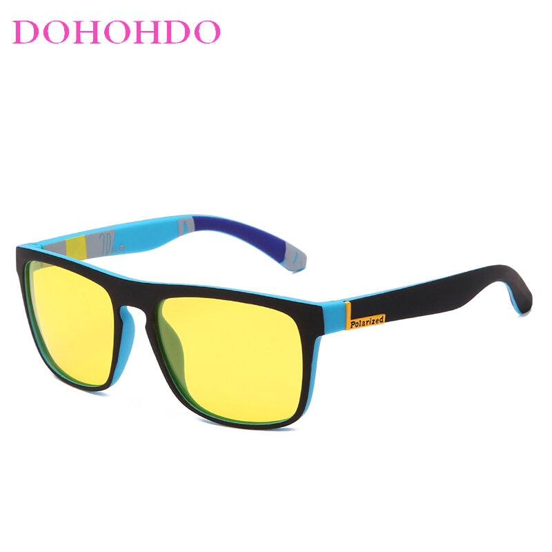 DOHOHDO Men Night Vision Glasses Women Polarized Sunglasses Yellow Lens Anti-Glare Goggle Night Driving Sunglasses Eyewear UV400