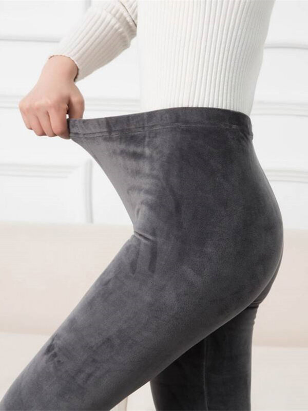 YSDNCHI-Leggings de terciopelo de doble cara para mujer, pantalones pitillo informales, ajustados, elásticos, suaves, cálidos, de invierno