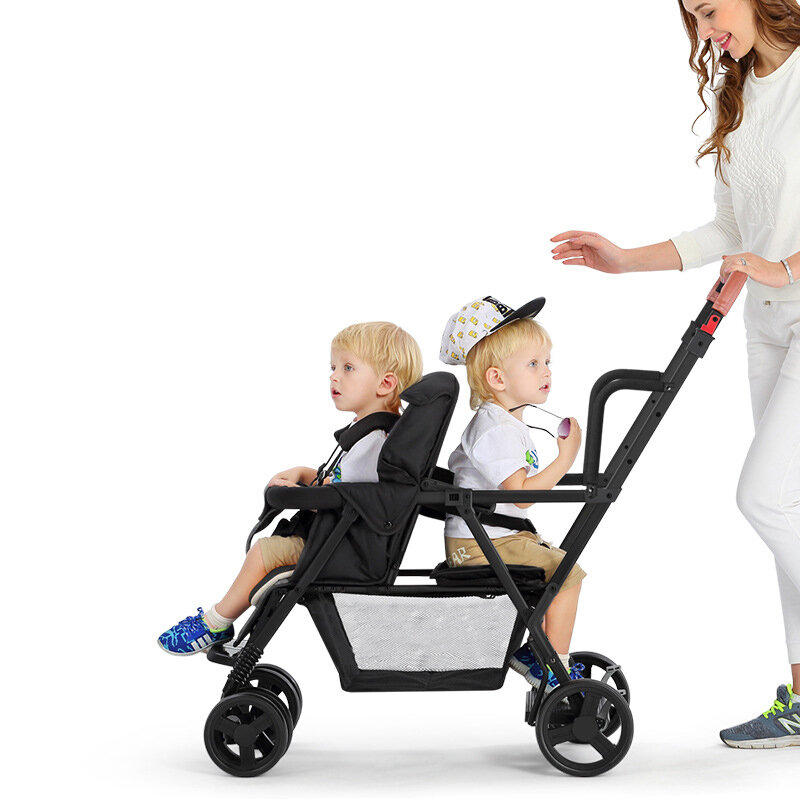 Passeggino gemellare pieghevole leggero carrello da viaggio per un secondo bambino famiglia Purorigin 2023 prezzo economico popolare più venduto