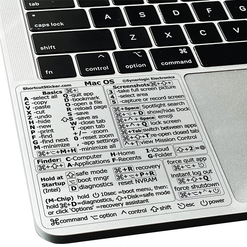 Adesivo di riferimento per tastiera di riferimento adesivo di scelta rapida per PC Laptop Desktop per Apple Mac Chromebook Window Photoshop