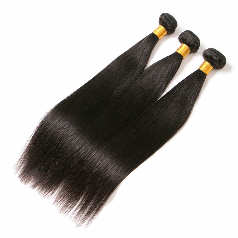 Human Hair Bundles Straight Hair 3 Bundles 22 24 26 Inch Brazilian Virgin Hair 100% Unprocessed Natural Black Bundles For Women
