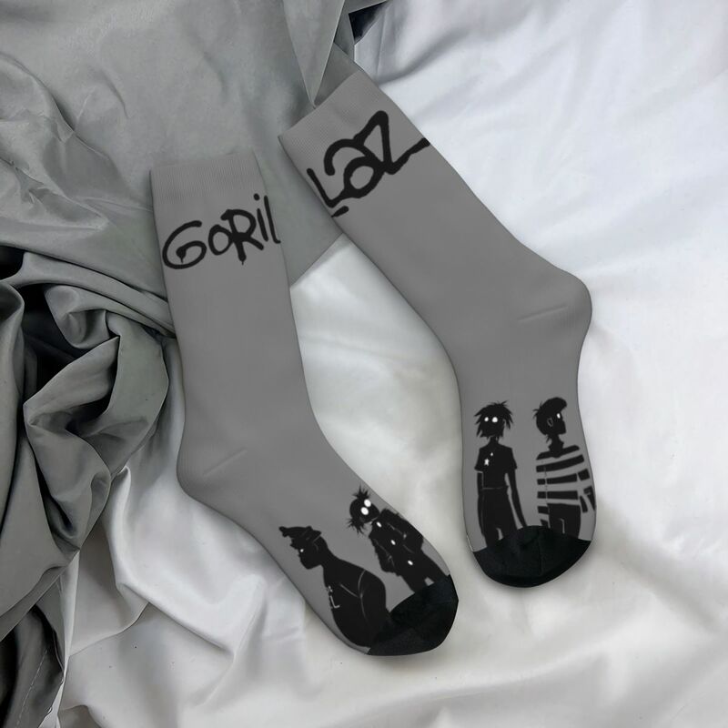 Gorillaz Cool Music Band Socks para homens e mulheres, skate, bela impressão, adequado para todas as estações, presentes da moda