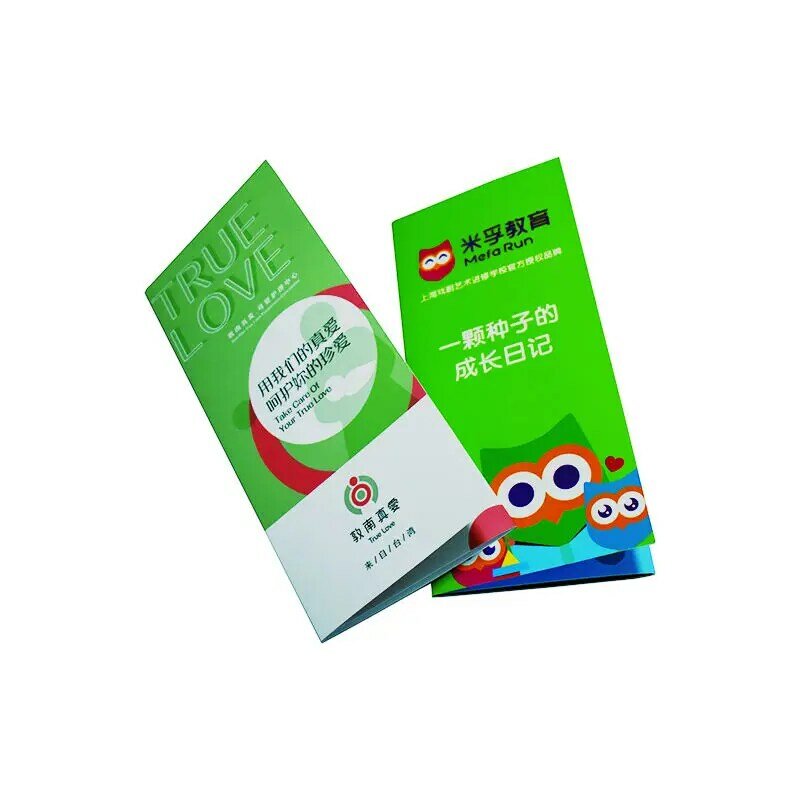 Hot selling custom size folded booklet printing with personal design 157gsm paper