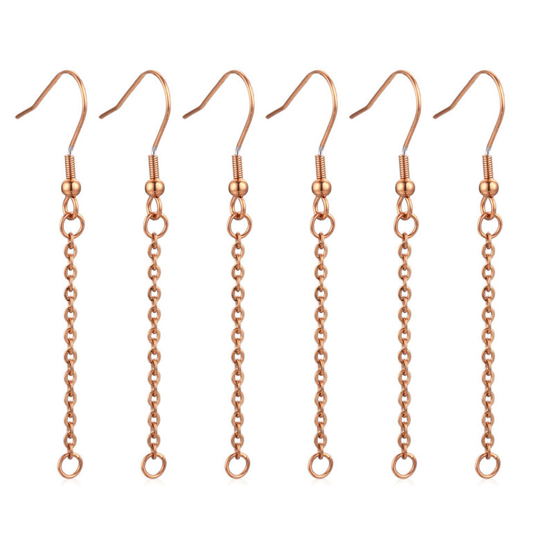 10 pezzi ganci per orecchini in acciaio inossidabile fili connettore per catena di estensione per risultati di materiali per gioielli con ciondoli ipoallergenici fai da te