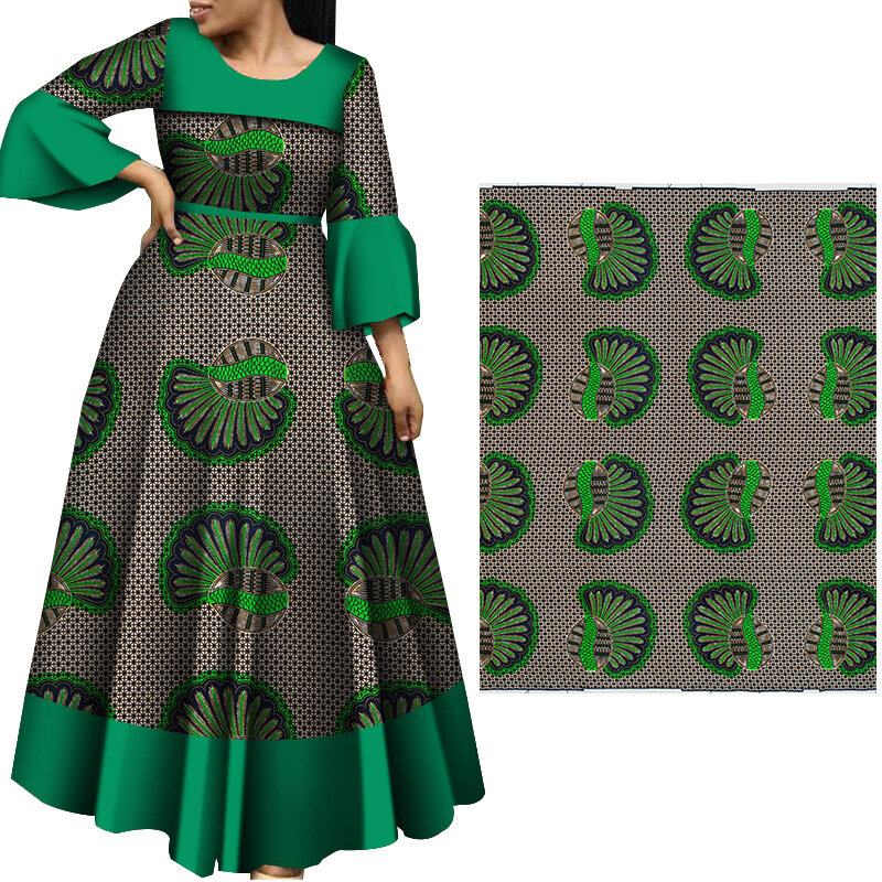 Tela de retazos de Batik con estampados africanos de poliéster Ankara, Material de costura de cera Real, alta calidad, 6 yardas, venta al por mayor