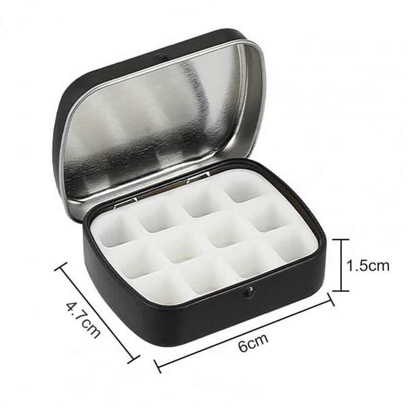 Scatola di imballaggio per acquerello tascabile da 3 pezzi 12 griglie Design portatile Mini scatola di immagazzinaggio per smalto per unghie Set di acquerelli per artisti