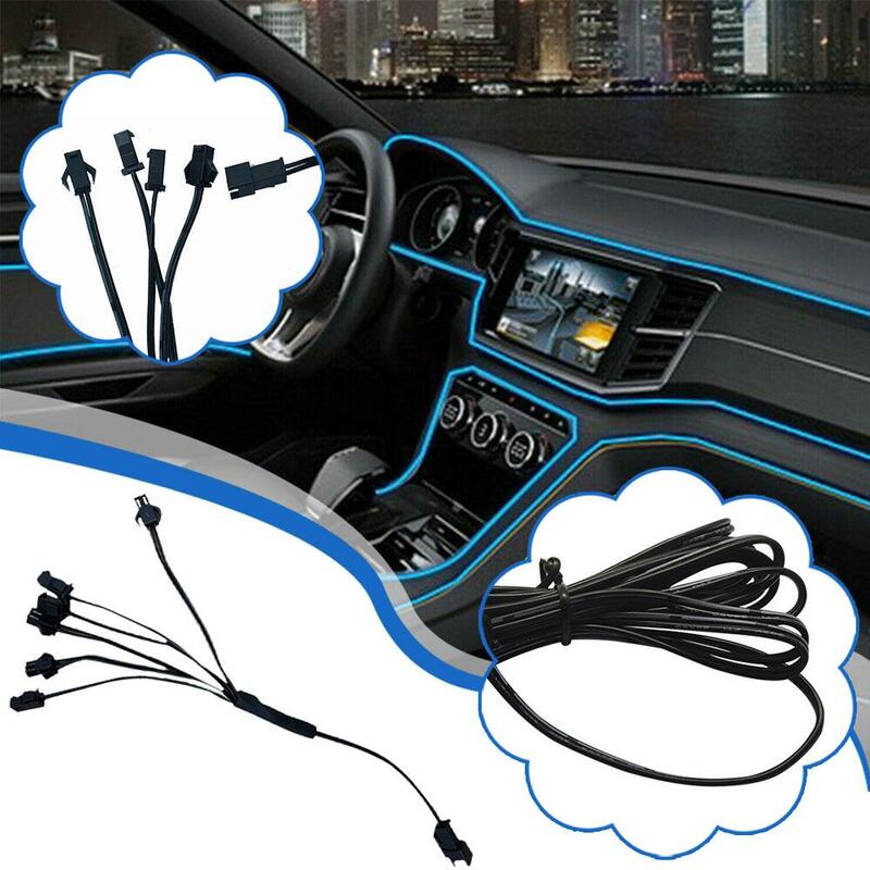 Неоновый Шнур для лампы, декоративная USB-лента для привода, Светодиодная лента, неоновая Автомобильная атмосферная лампа, холодная фотолампа, кабель адаптера
