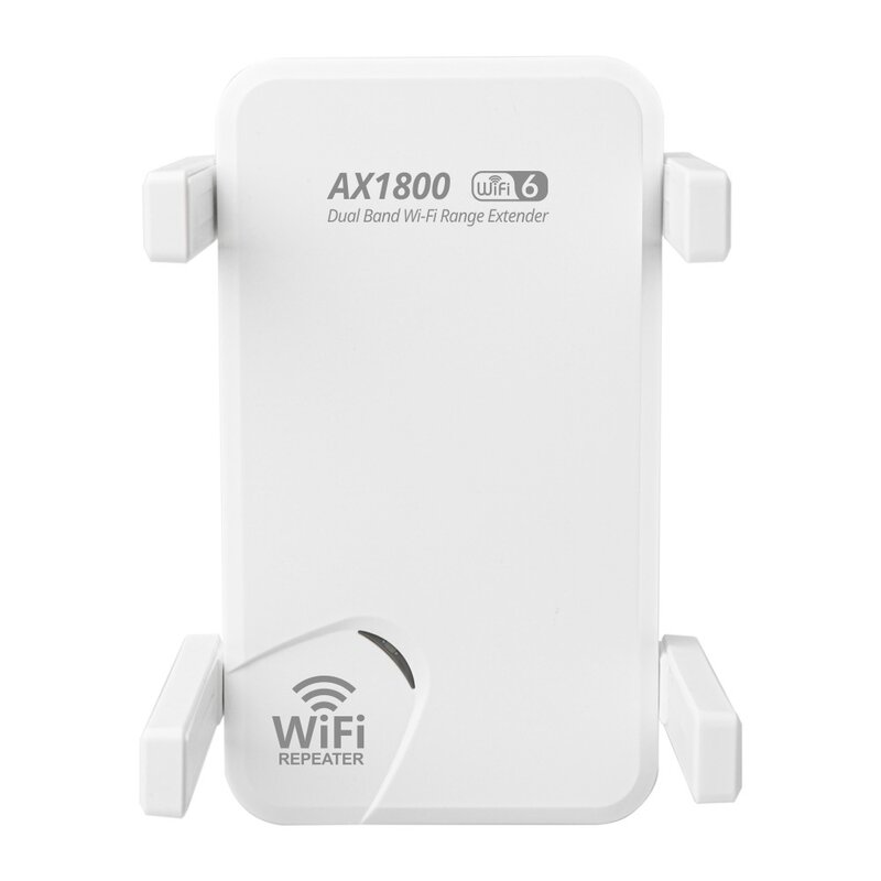 Penguat sinyal WiFi, WiFi 6 Repeater nirkabel 1800Mbps 2.4 & 5 Ghz Dual Band jangkauan jauh penguat sinyal Wifi 802.11ax Gigabit WAN/LAN Port