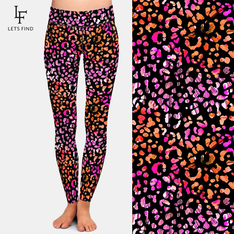 LETSFIND – Leggings élastiques de haute qualité pour femmes, imprimé léopard, Sexy, nouvelle mode, taille haute, Fitness complet