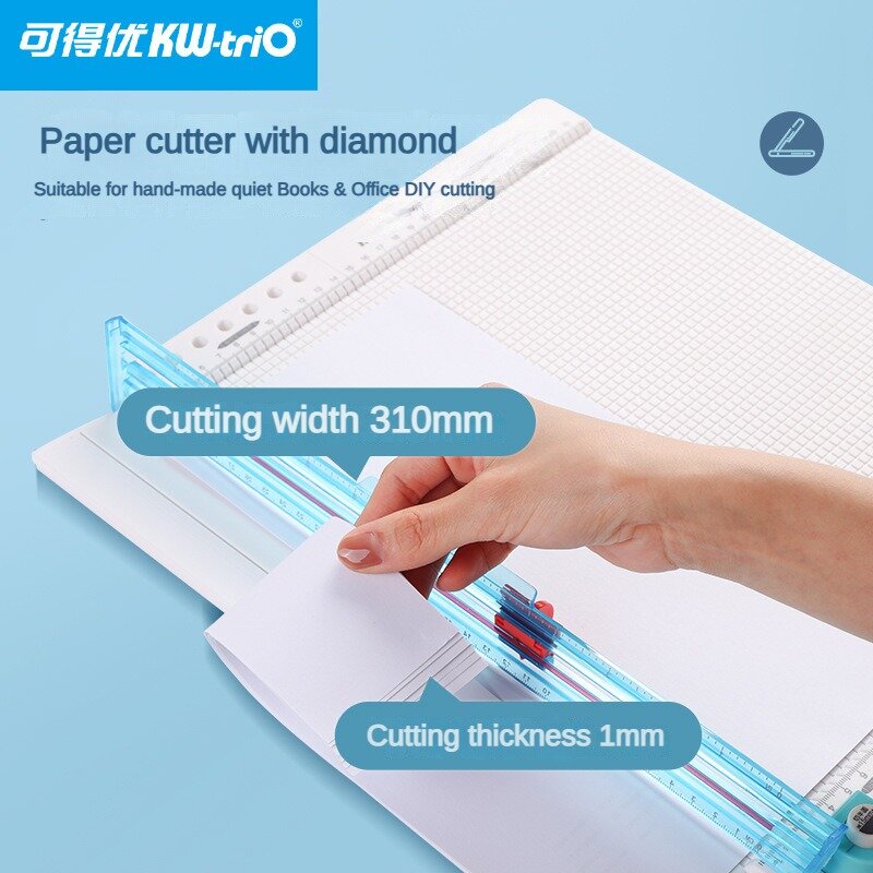 KW-TRIO Coupe-papier 7-en-1 Bricolage Grand Format Tableau d'Affichage Artisanat Coupe-papier Multifonctionnel Polymères Fournitures Scolaires