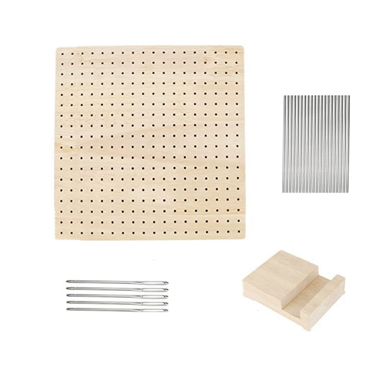 Häkel block ier brett, hand gefertigte Strick block ier matten aus Holz und Stifte für Strick-und Häkel projekte