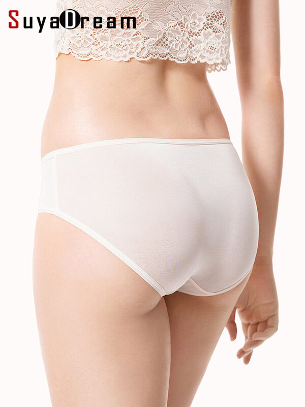 SuyaDream 3ชิ้น/ล็อตกางเกงผ้าไหมธรรมชาติ100% Low-Rise กางเกงสุขภาพดีทุกวันสวมใส่ Underwears 2022ใหม่ Intimates