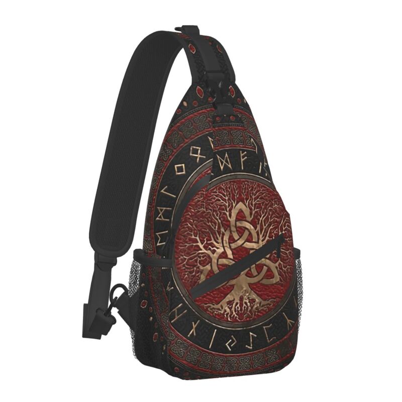 Norse Mythology Crossbody Bag Sports Tree Of Life Triquetra Chest Bag Unisex Women Man Fashion Shoulder Backpacks Travel
