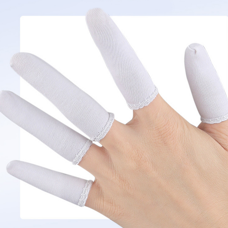 60 stücke Baumwoll finger betten atmungsaktive Fingers pitzen schutz rutsch feste Finger abdeckungen