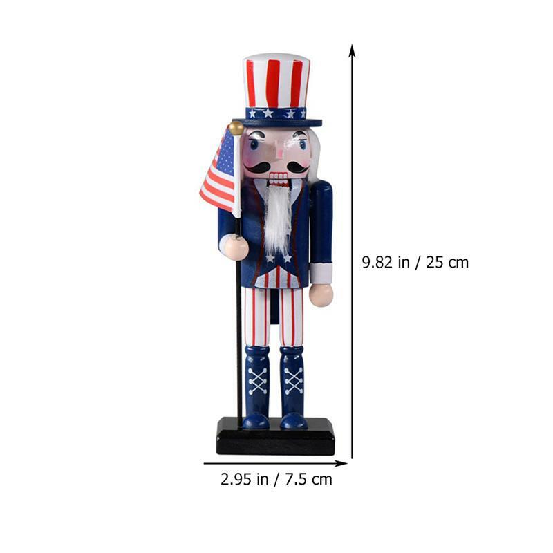 Soldado americano Quebra-Nozes Figuras, Americano, Decorações De Mesa, De madeira, Dia Quebra-Nozes