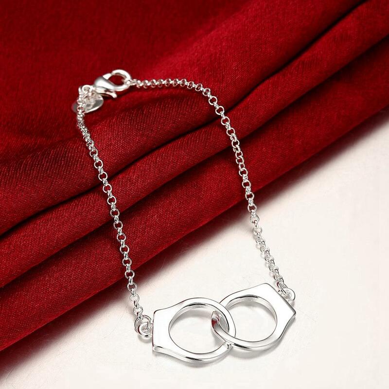 925 znaczek srebrna bransoletka biżuteria ulubiona moda prezent kreatywny romantyczny europejski styl dla kobiet dama dziewczyna przyjęcie weselne