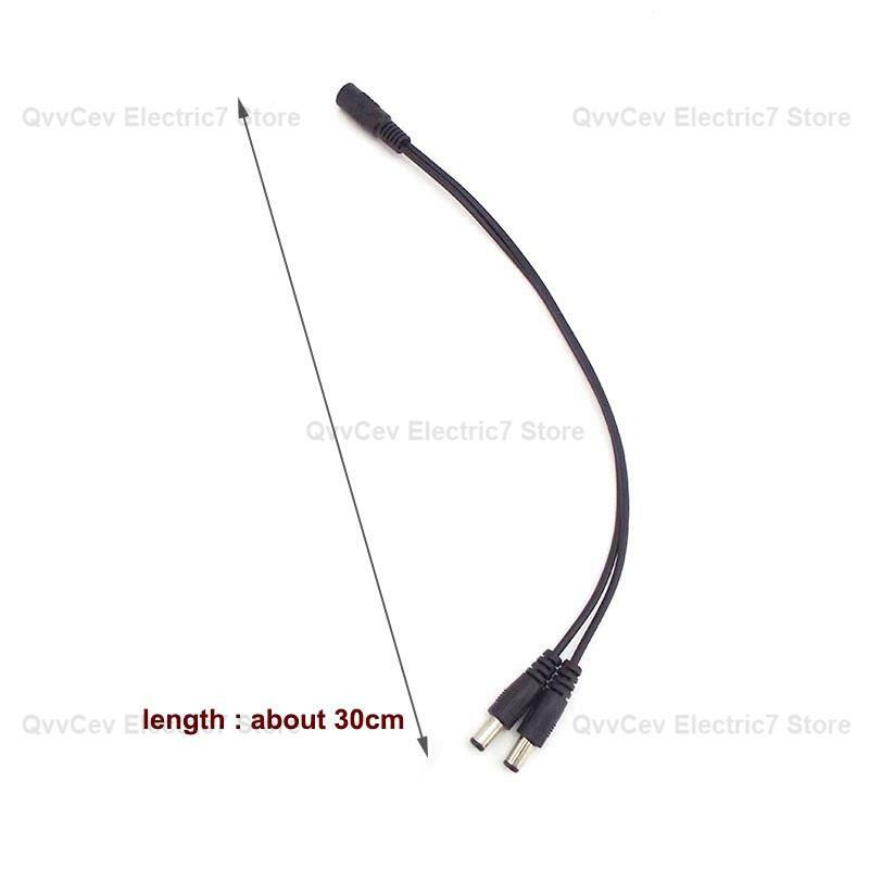 1 Female To 2 Male Splitter Plug Cable 2.1*5.5Mm Dc Power Splitter Plug Cable 12V for Cctv Camera Surveillance A7
