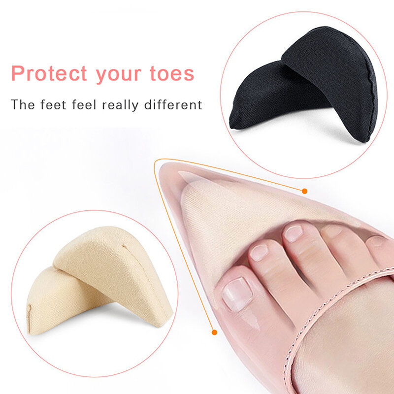 Almohadillas de esponja para el antepié para mujer, plantillas de tacón alto para aliviar el dolor, reducir el tamaño del zapato, accesorios protectores de relleno