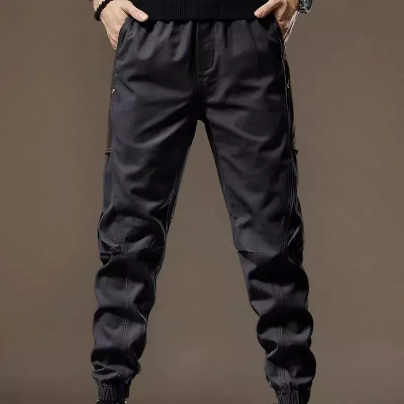 Colori solidi Cool e Casual 2024 pantaloni in Denim a nove punti di nuova moda per uomo con Design a contrasto Streetwear uomo vaqueros