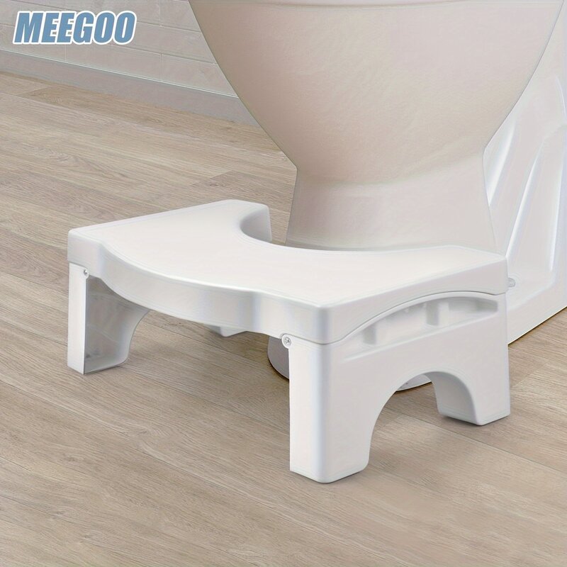 Foldable Toilet Stool, Toilet Foot Stool Collapsible, Non-Slip Poop Stool for Bathroom Adults, Portable Bathroom Toilet Step for