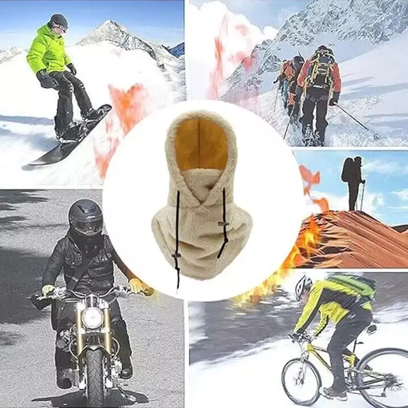 High Polar Fleece passamontagna Winter Ski berretto antivento berretto da ciclismo all'aperto per uomo maschere per il viso cappuccio berretti donna peluche cappello caldo