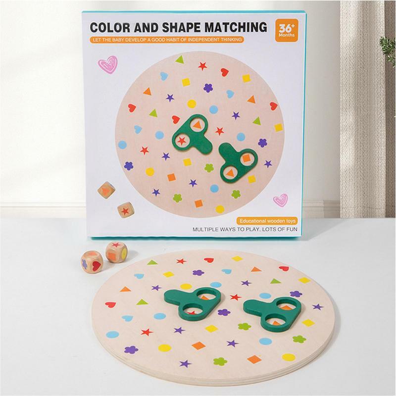 Children Geometric Shape Color Matching Puzzle Baby Montessori Learning Educational Interactive Battle Game Toys For Ages 3 And