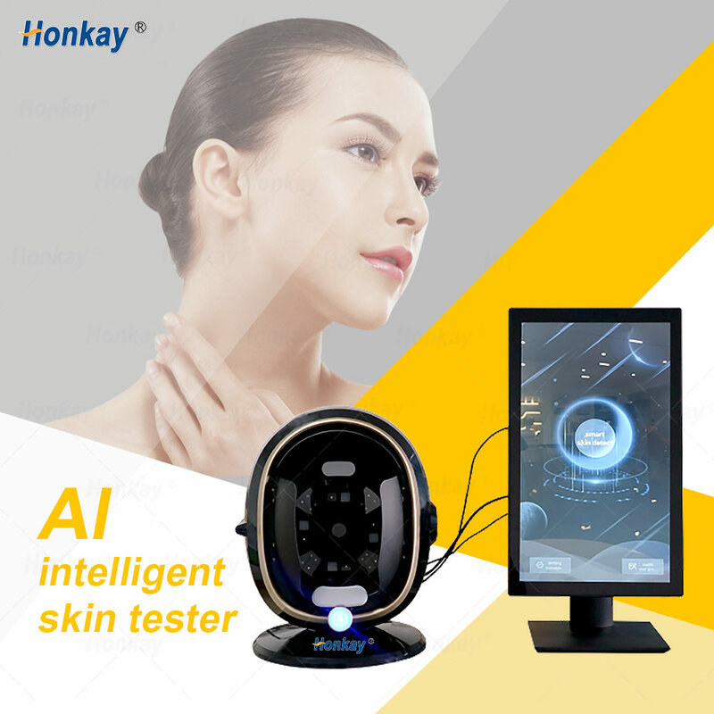 3D Smart AI Skin Diagnosis Analyzer 13.3/21.5Inch Touch Screen Tester Scanner Magic Mirror Device Portable Skin Analysis Machine