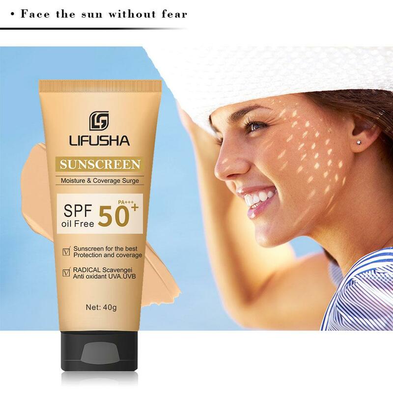 Солнцезащитный отбеливающий омолаживающий крем для лица, с SPF 50 +, 40 г