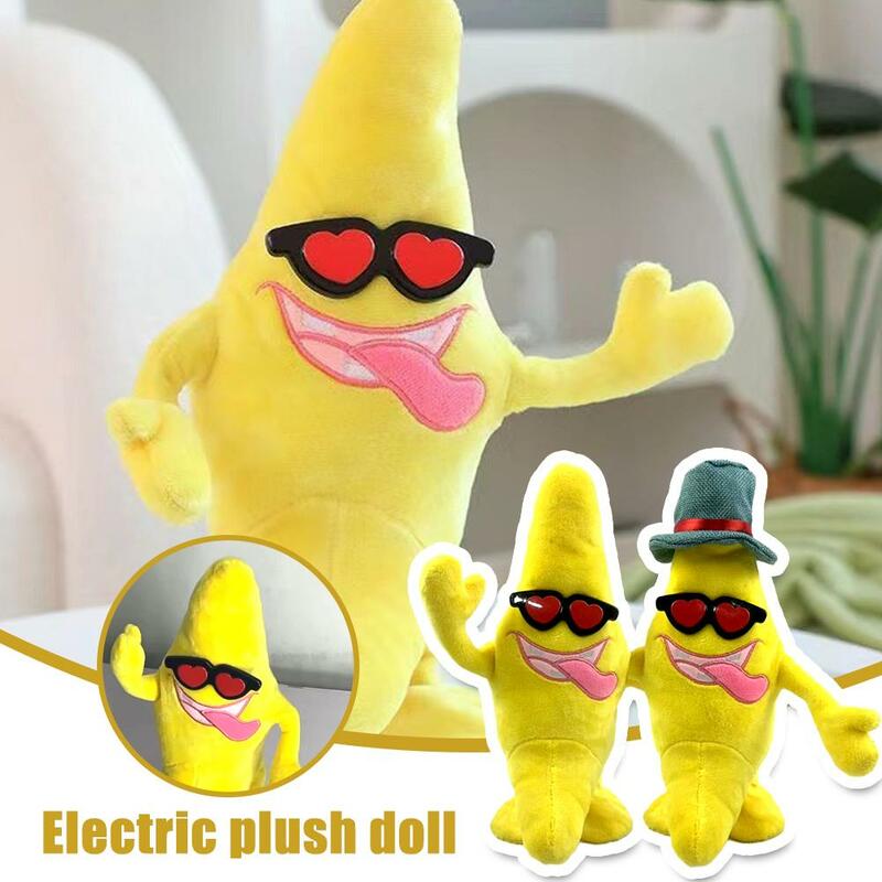 Plush Toy Magic Big Banana Soft Funny Swinging Singing Doll Birthday Emoticon Voice Gift Comfortable Version K0V8