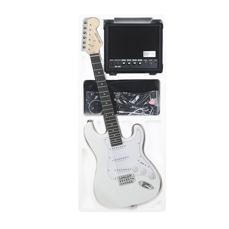 HK-LADE 6 String 39 Inch Electric Guitar Campus Student Rock Band Trendy Play Electric Guitar Pairing Beginner Set