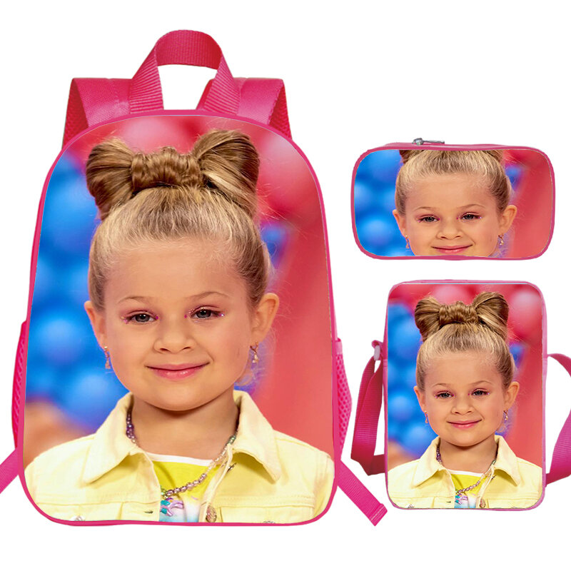 Kids Kawaii Book Bag Diana Show School Bags Waterproof 3pcs Set Children Pink Backpack Preschool Girls Bookbag Shoulder Bag Gift