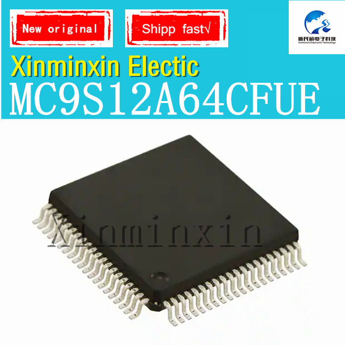 Chip MC9S12A64CFUE QFP-80 IC, 100% Original, em estoque, 1Pc Lot, Novo