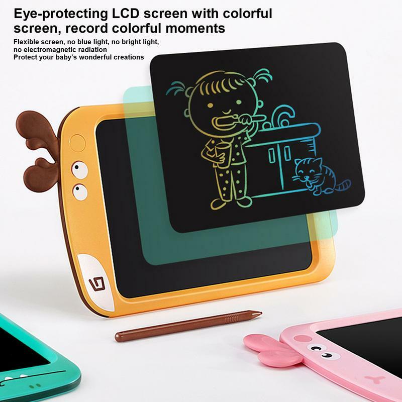 LCD Drawing Tablet For Kids 10in Reusable Erasable Writing Pad With Lock Function Preschool Toys Toddler Drawing Board Toy