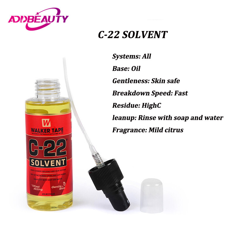Walker Tape Ultra Hold Adhensive C-22 Solvent By Walker Tape Remover Waterproof Glue Remover Touppe Human Hair Wigs Glue Tapes