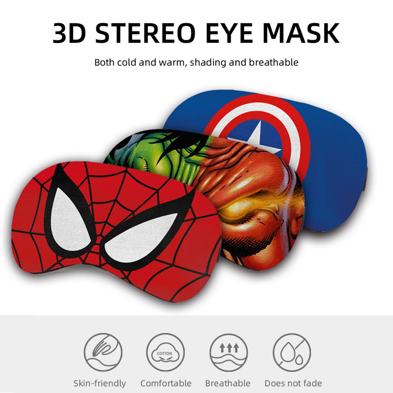 Masque de sommeil en forme d'araignée de dessin animé pour enfants, couvre-yeux occultants, léger, doux, voyage, sieste, sommeil, pause déjeuner