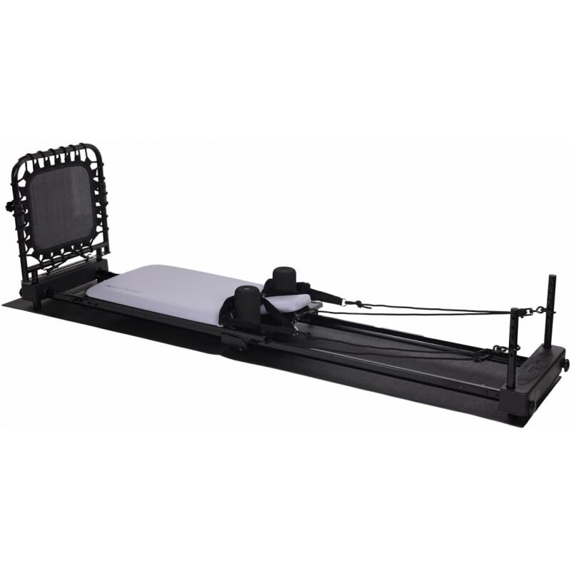 AeroPilates Foldable Reformer 4420 | Four-Cord Resistance | Free-Form Cardio Rebounder | Includes Four Workout DVDs