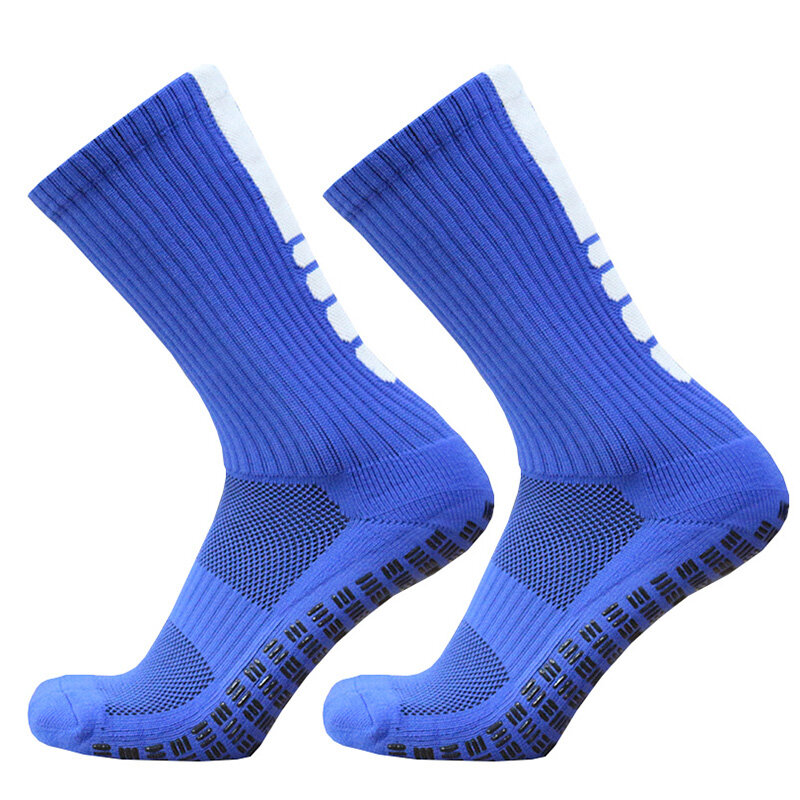 Новые спортивные футбольные носки для мужчин и женщин, силиконовые Нескользящие футбольные носки с нескользящим захватом