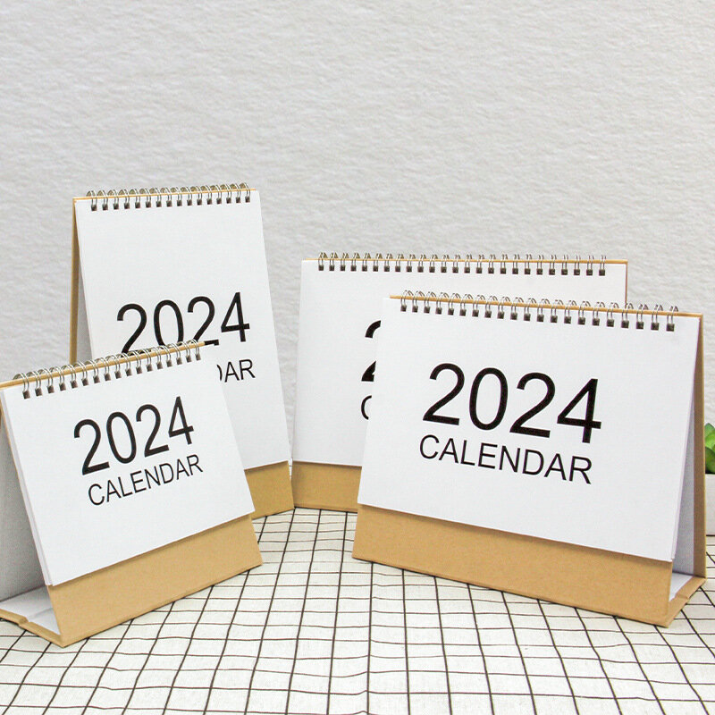 2024 ins Stil einfachen Kalender täglichen monatlichen Zeitplan Planer kawaii Solid Coil Kalender Büro Schul bedarf