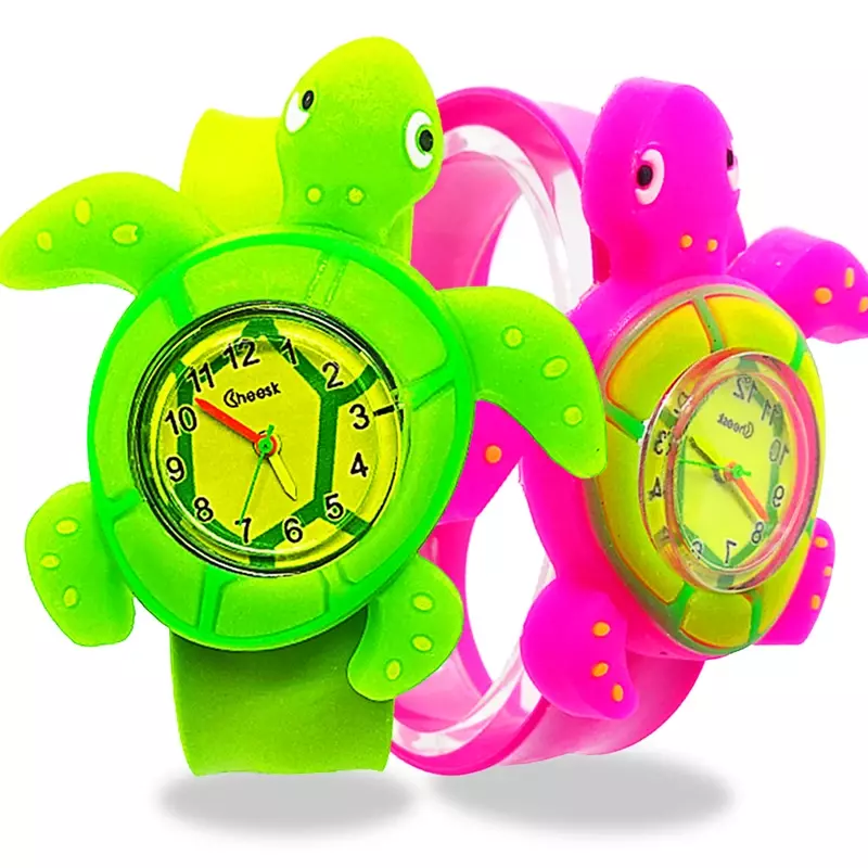 Relógio de pulso colorido de silicone para crianças, relógio de quartzo para crianças, meninos e meninas, presente de natal