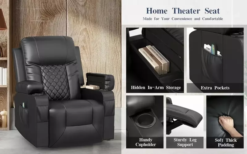 Кресло с откидывающейся спинкой для взрослых, массажный рокер с подогревом, Современный эргономичный, с поворотом на 360 градусов, одноместный диван, кресло