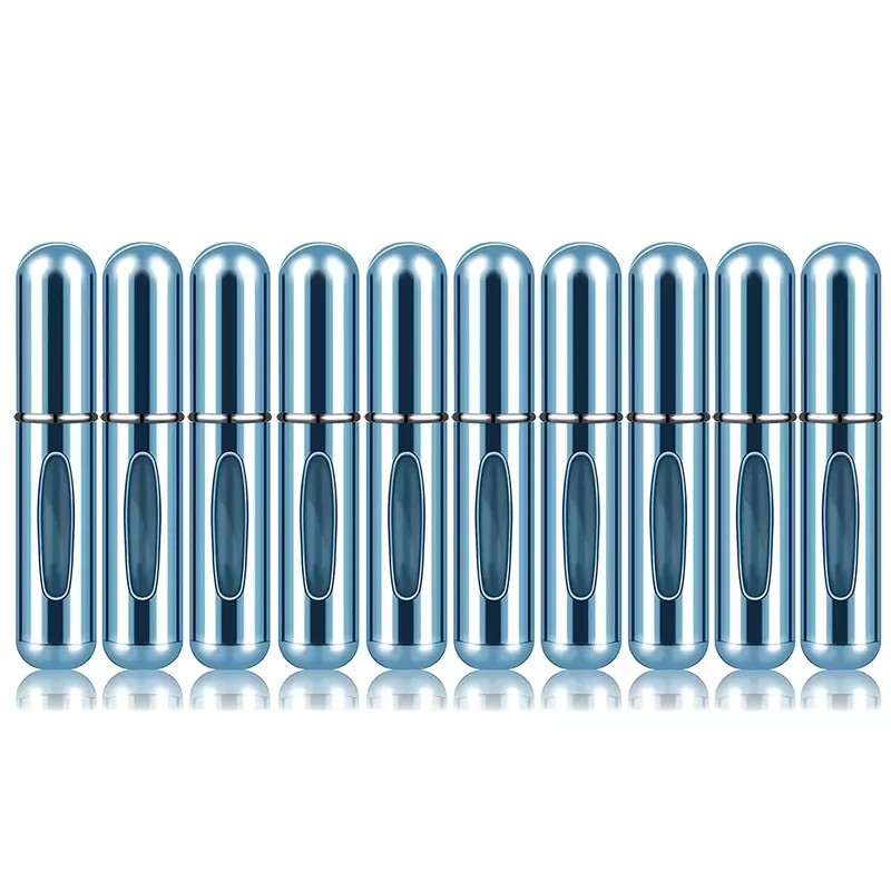 10 Stuks 5Ml Mini Parfum Verstuiver Draagbare Vloeibare Container Voor Cosmetica Reizen Aluminium Spray Lege Hervulbare Spuitfles