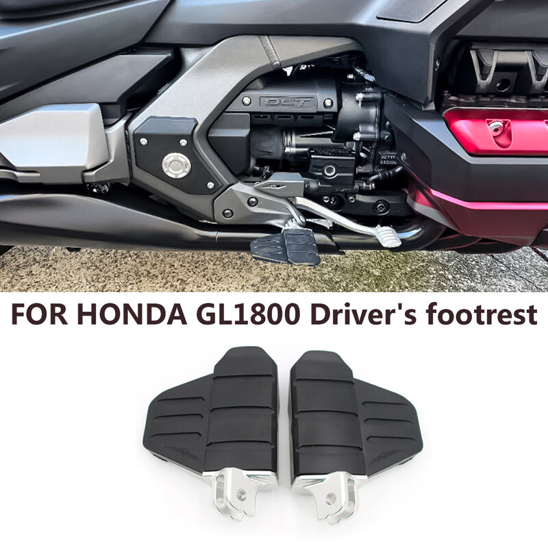 Aksesori pengemudi sepeda motor lebar pengendara pasak kaki untuk Honda Goldwing 1800 GL1800 DCT TOUR 2018-2024 sandaran kaki pengendara