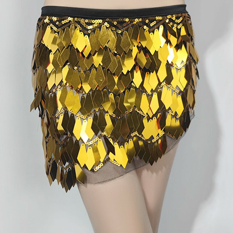 Conjunto de saia de lantejoulas em forma de diamante para mulheres, cintura sexy, saias frenulum, mini vestido meio corpo, jantar, nova moda, verão, 2024