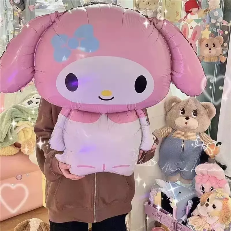 Sanrio Kawaii Kitty Katze Kuromi Pom Pom Purin Cinna moroll Melodie Aluminium Film Ballon Geburtstags feier Cartoon Dekoration