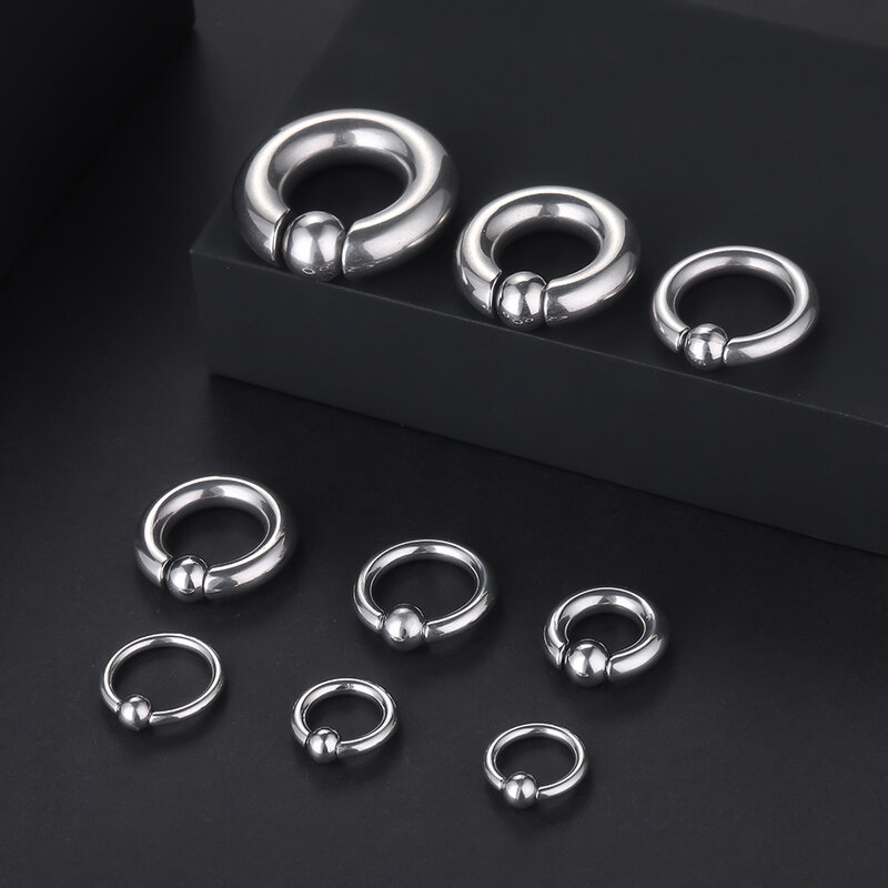 10Pcs/lot Steel Captive Nose Hoop Ring BCR Eyebrow Ring Ear Tragus Cartilage Piercing Lip Nose Septum Ring Body Jewelry 20G-00G