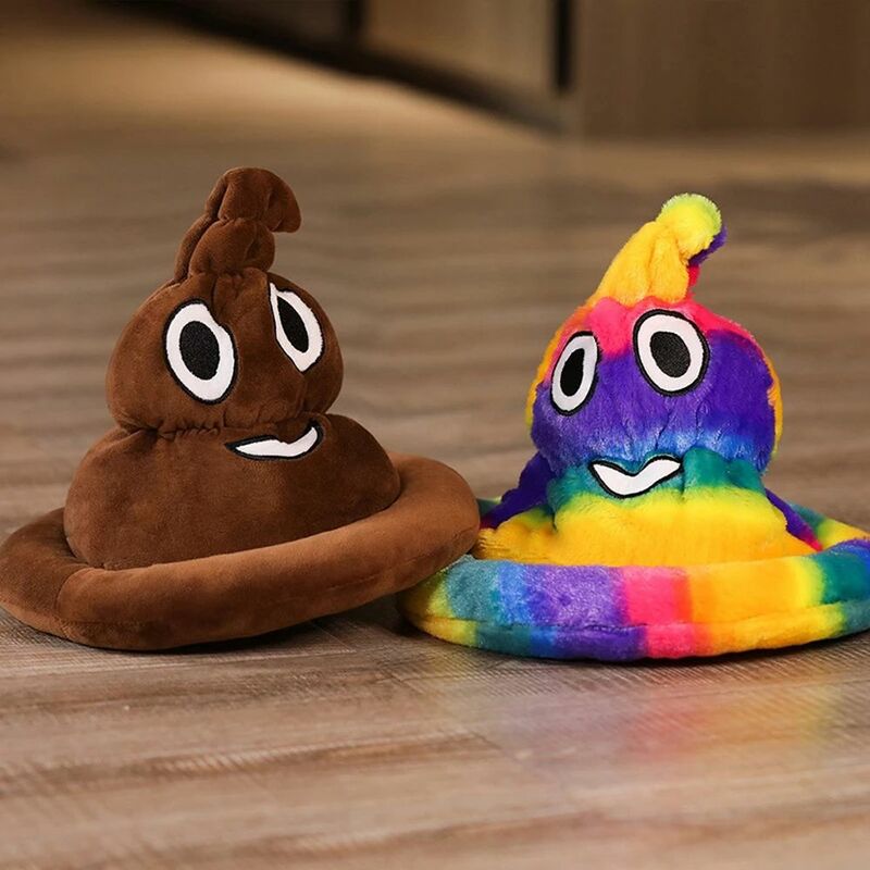 Topi Bertudung Boneka Mewah Kotoran Warna-warni Cokelat Kreatif Kartun Baru Mainan Topi Pesta Mewah Cosplay Anak-anak Hadiah Lucu untuk Orang Dewasa