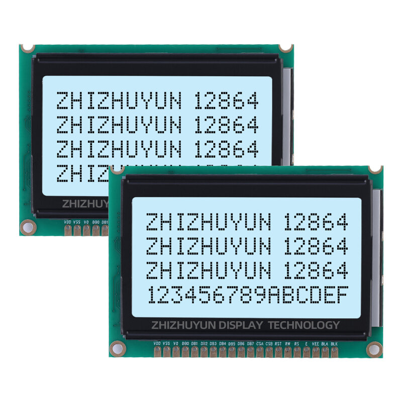 Pengiriman langsung dari pabrik LCD 12864-D1 BTN Film hitam 128*64 layar tampilan LCD modul LCM 75MM * 52.7MM