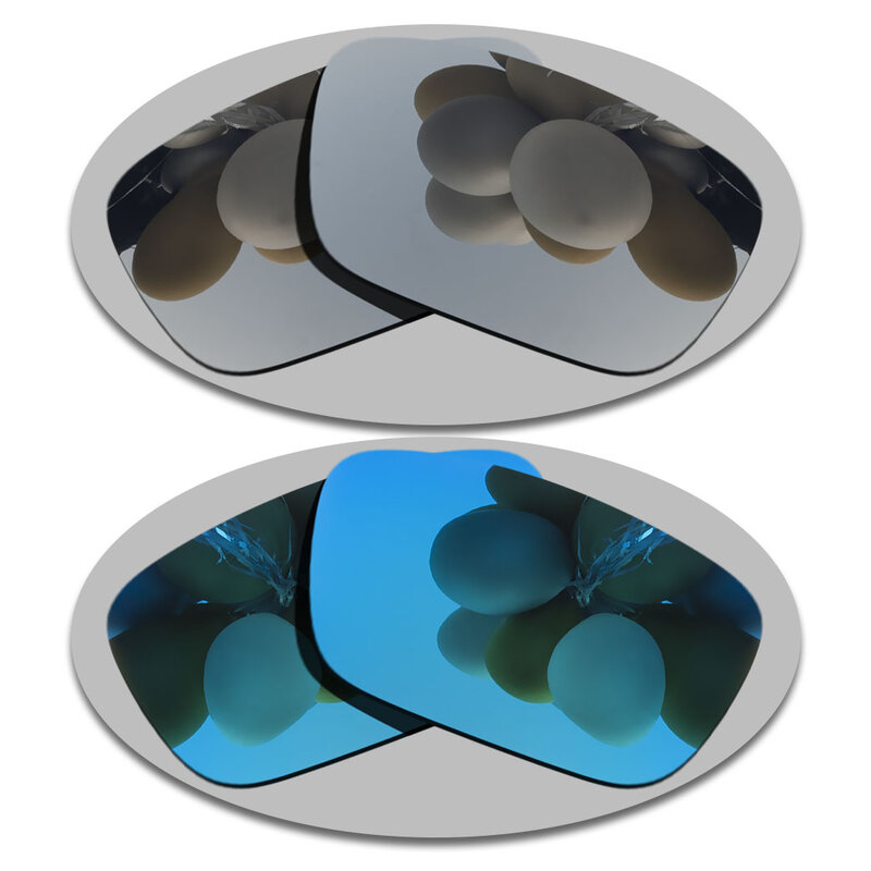 Серебристые и небесно-голубые зеркальные поляризованные солнцезащитные очки