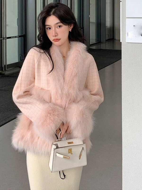 Женская одежда, стеганое утепленное пальто из искусственного меха, новинка зимы 0124